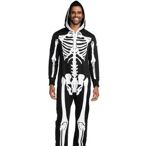 Skeleton full zip onsie style costume XL by Tipsy Elves